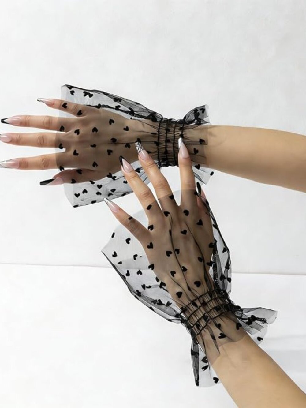 Lace Mesh Hand Sleeves Gloves